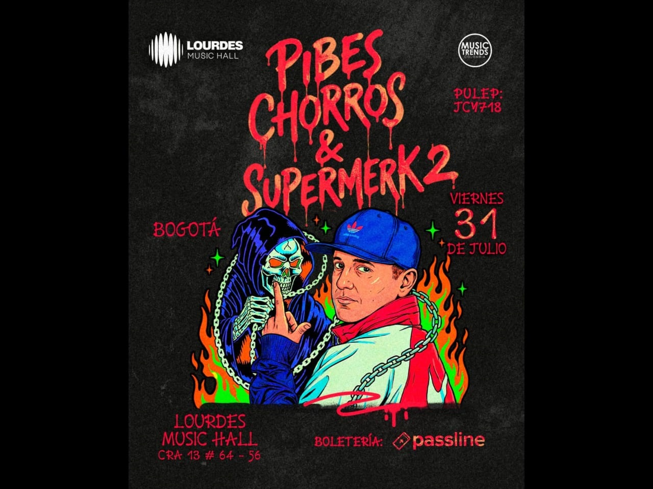 Pibes Chorros & Supermerk2 llegan con su cumbia irreverente a Lourdes Music Hall